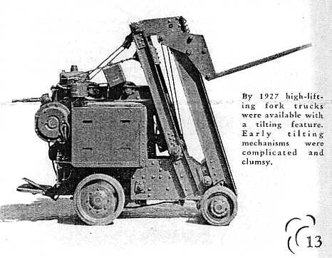 Прототип вилочного складского погрузчика 1927 год