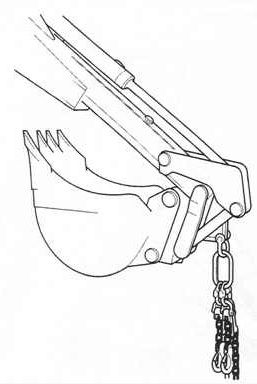 Как крепить груз к стреле экскаватора