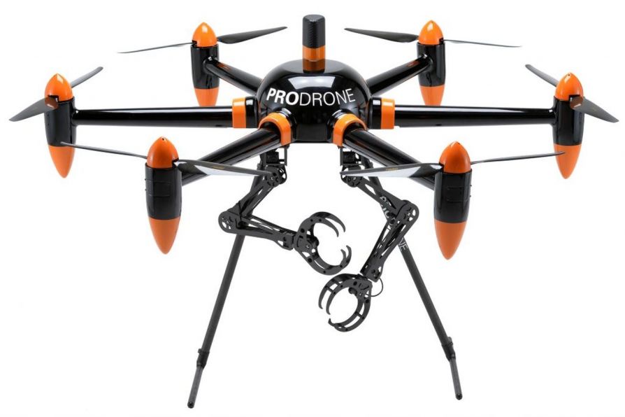 Дроне Prodrone PD6B-AW-ARM с двумя манипуляторными руками