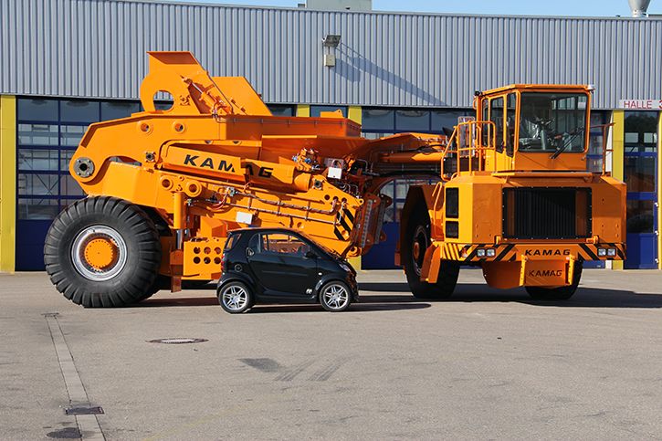 Габариты крупнейшего в мире шлаковоза KAMAG  2802-130