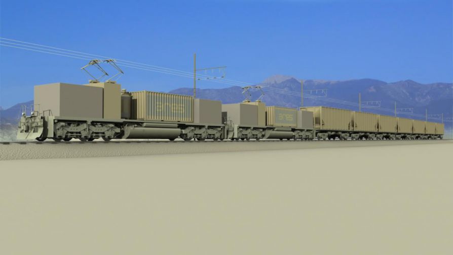 Рельсовая гравитационная система ARES (Advanced Rail Energy Storage) большого размера