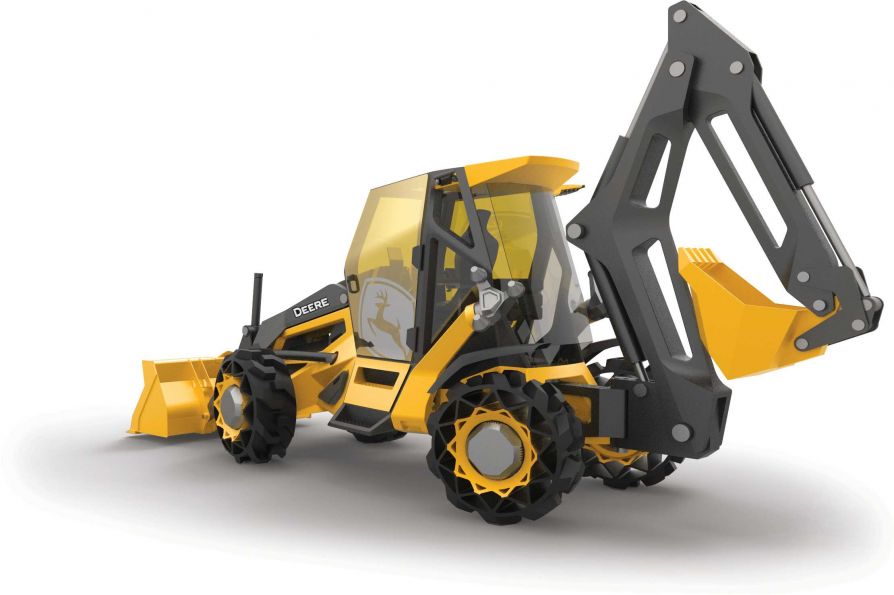 BMW и John Deere показали концепт легкого экскаватора-погрузчика 