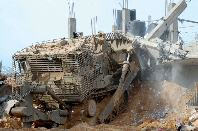 Мощь разрушения бульдозера Caterpillar D9 