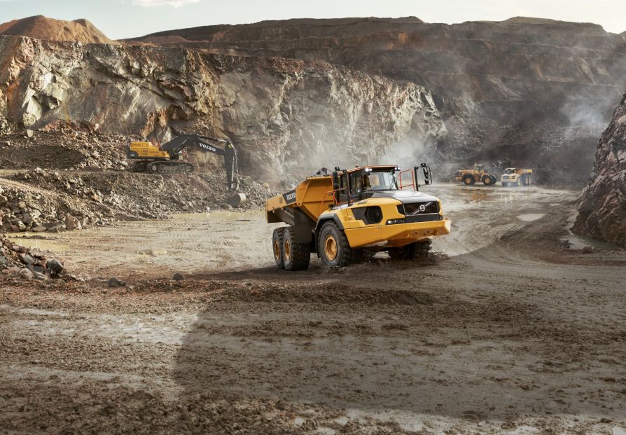 Новые 45-тонные сочлененные самосвалы Volvo A45G и A45G 